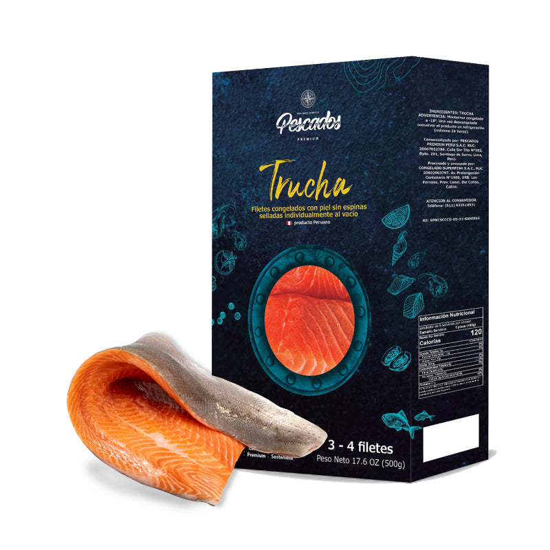 Pescado Trucha con Piel en Porciones