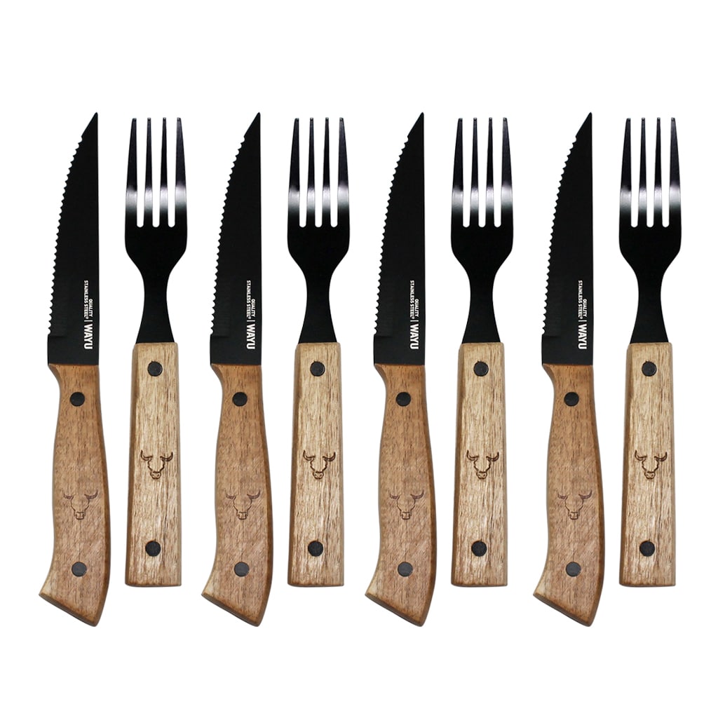 Set Cuchillos Y Tenedores 8 Pcs PRM Wayu
